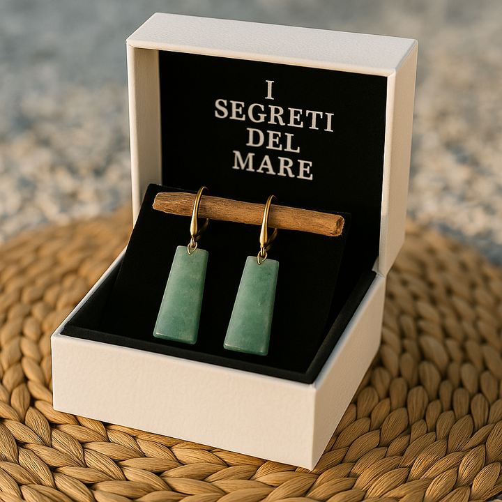 Eliora | Smaragdově zelené aqua náušnice