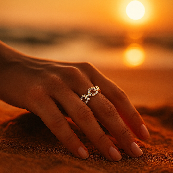Delia | Zirkonový zlatý prsten