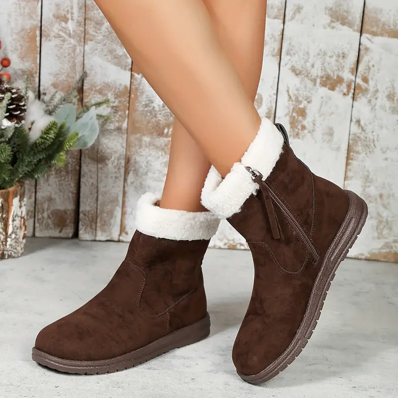 Lucinka | Dámské boty v jednobarevném provedení, na boční zip, měkká podrážka, boty s termo podšívkou