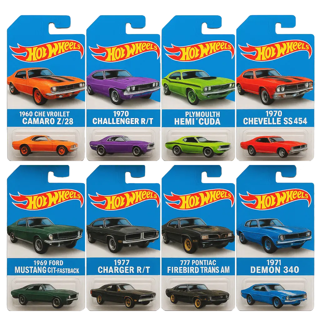Horký výprodej - 50% SLEVA - Adventní kalendář Hot Wheels Muscle Toy Car - 24 DNŮ 2025