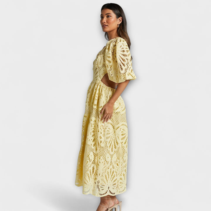 Sira | Midišaty s výšivkou a průstřihy