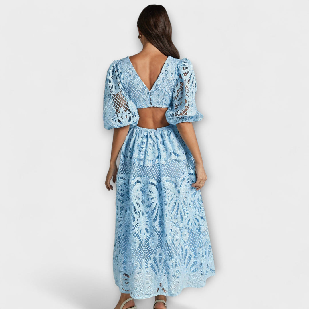 Sira | Midišaty s výšivkou a průstřihy