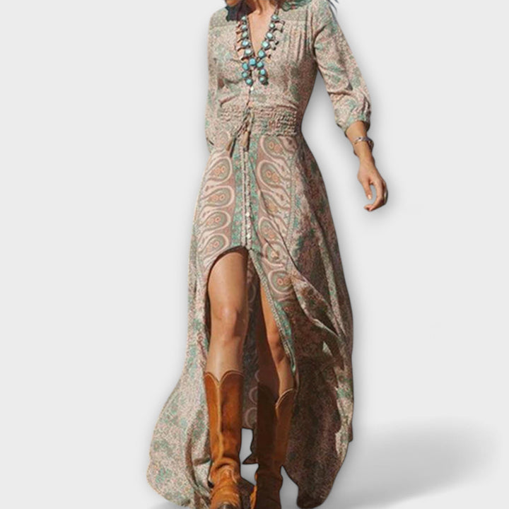 Natali | Maxi šaty s boho potiskem