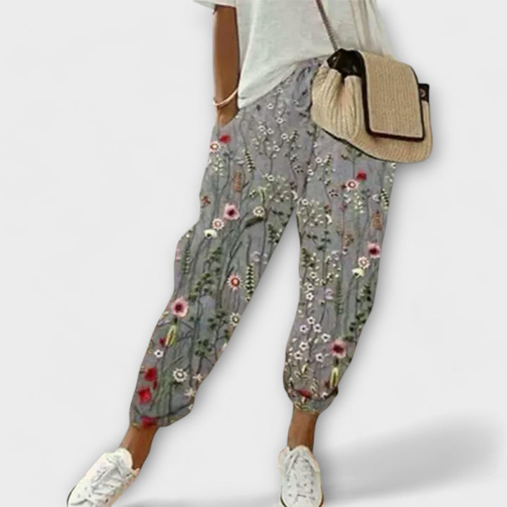 Bernarda - Pohodlné kalhoty z bavlny a lnu