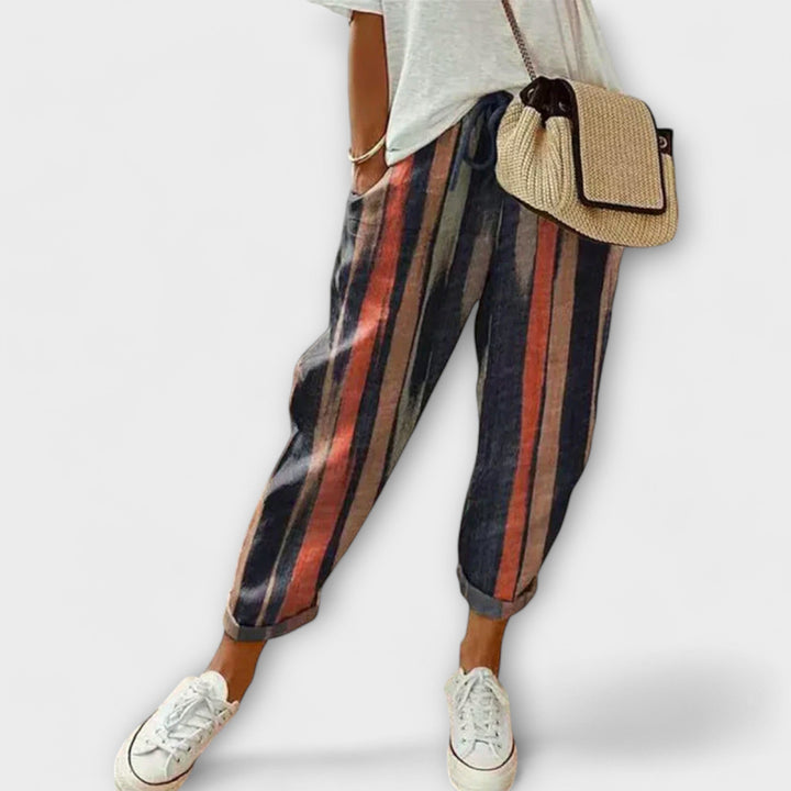 Bernarda - Pohodlné kalhoty z bavlny a lnu