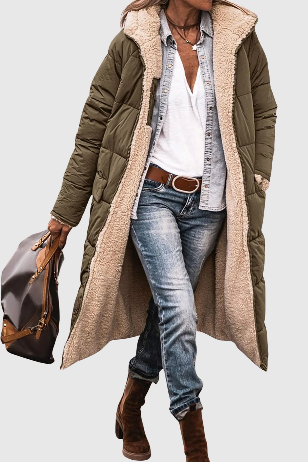 Inka | Teplá prošívaná bunda s kapucí