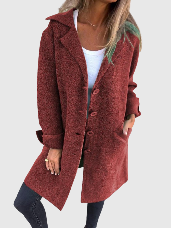 Léonie | Uvolněný dlouhý podzimní kabát