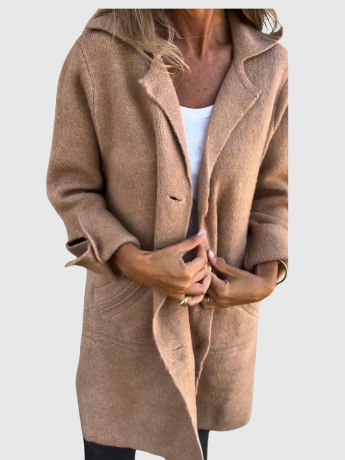 Léonie | Uvolněný dlouhý podzimní kabát