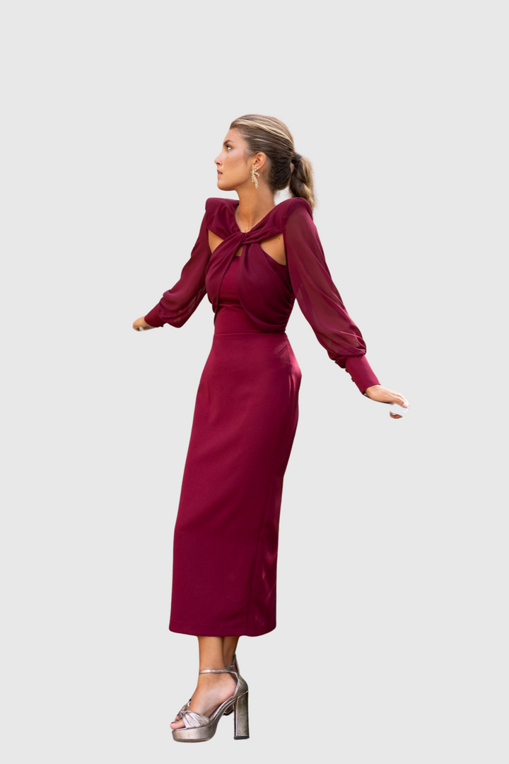 TIANA - ELEGANTNÍ MIDI ŠATY