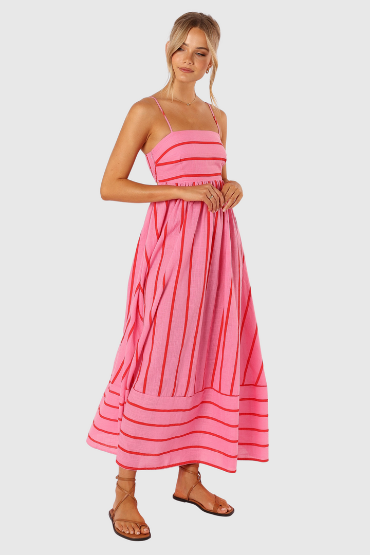 Julie | Maxi šaty v jasně růžové barvě