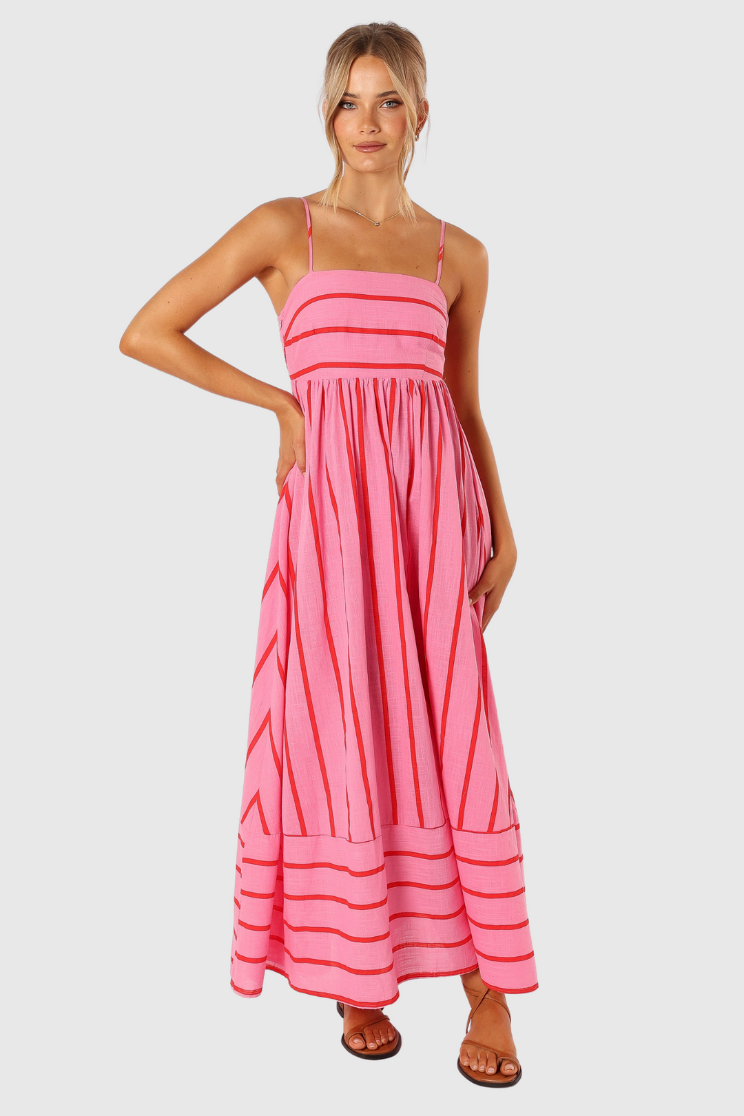 Julie | Maxi šaty v jasně růžové barvě