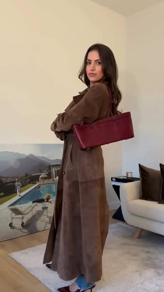 Ramona - Elegantní trenčkot z jemné kůže