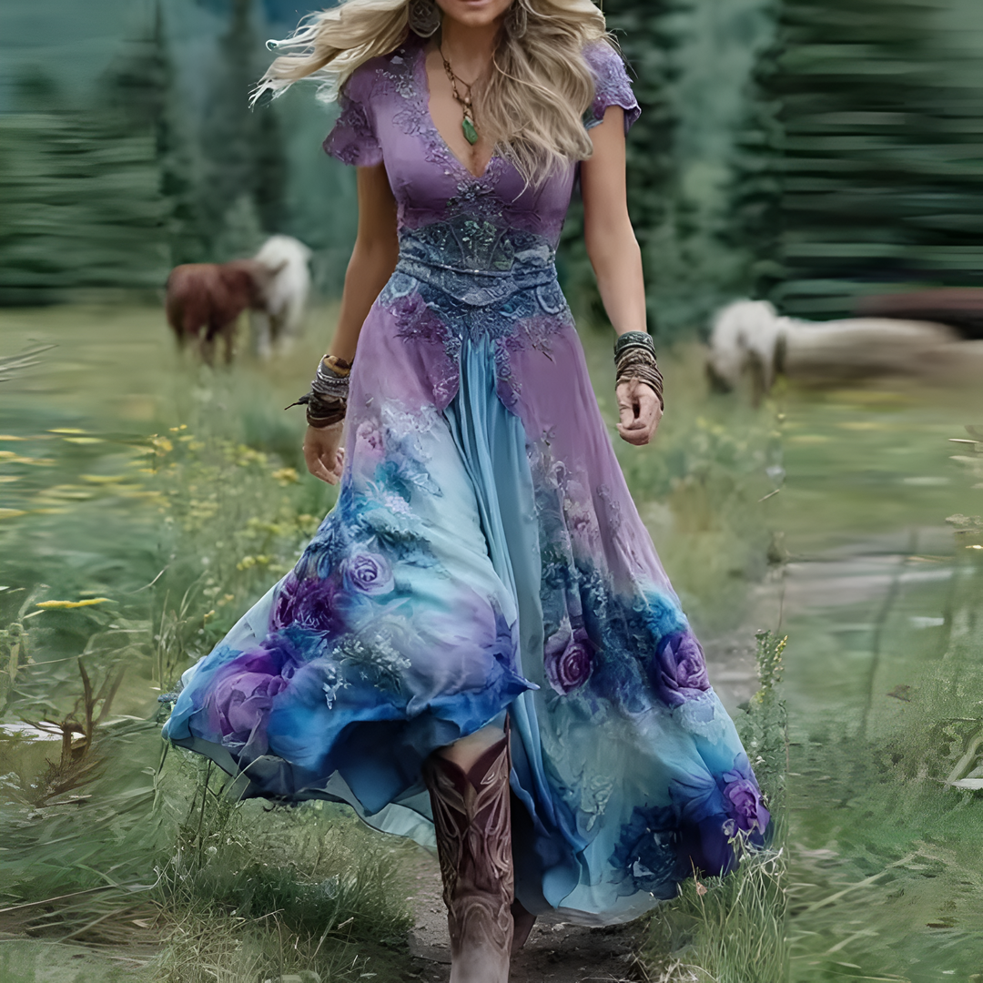 Caitríona - Elegantní květinové šaty