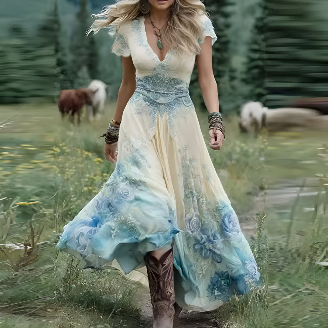 Caitríona - Elegantní květinové šaty