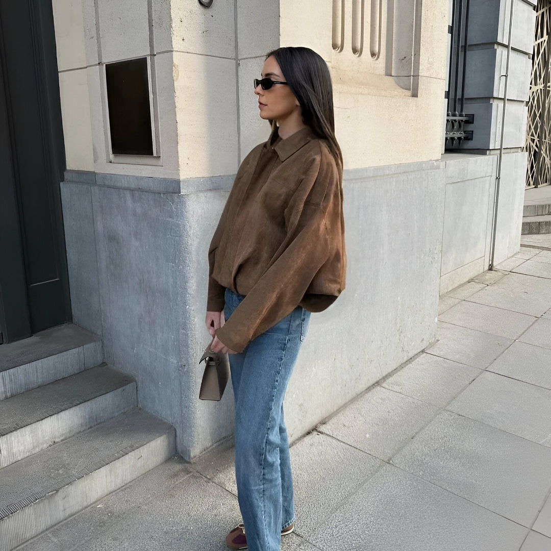 Blanka – Semišová bomber bunda