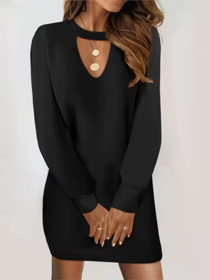 Ema | Elegantní šaty s výstřihem do V a výraznými rukávy